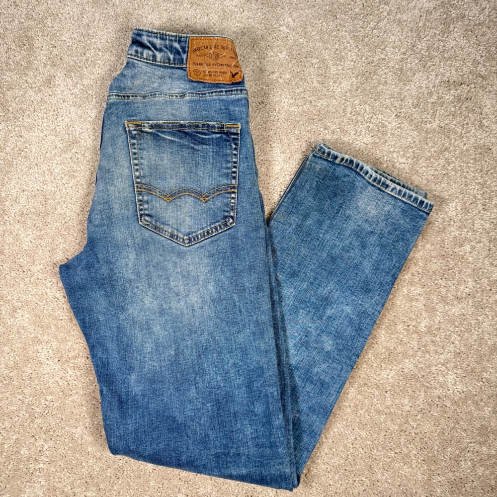 American Eagle Men's 30x32 Extreme Flex Slim Straight Blue Jeans